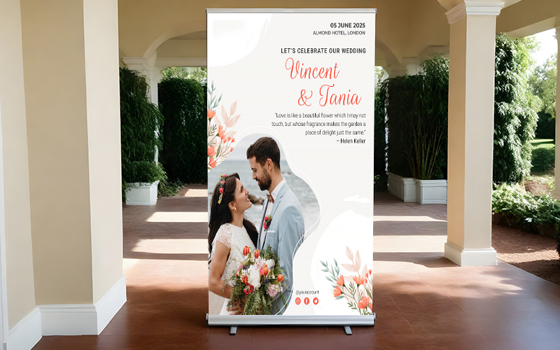 outdoor portable rollup banner stand