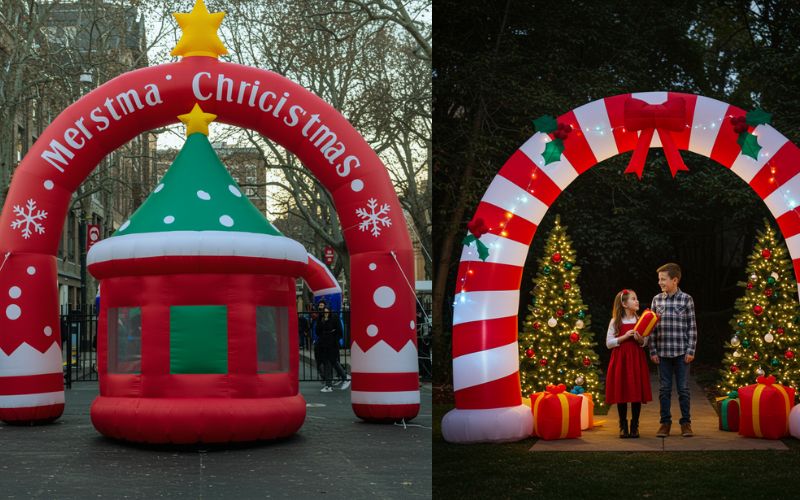 Christmas inflatable archway and giant inflatable decoration
